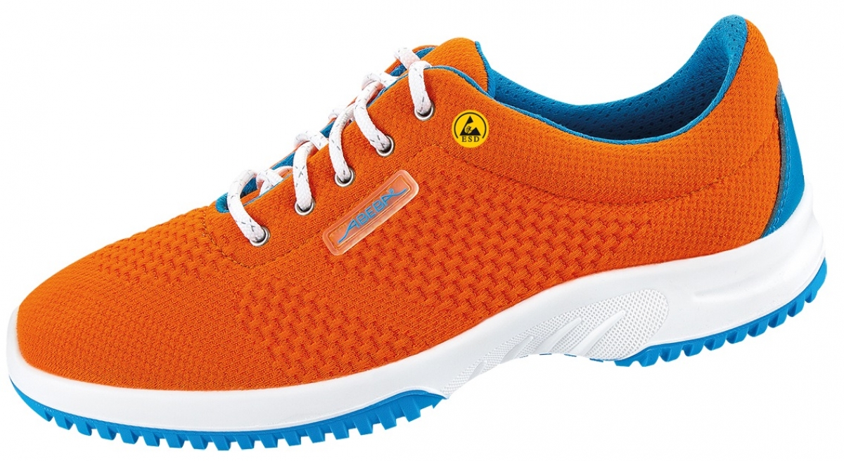 ABEBA-Footwear, UNI6-O1-Damen und Herrenschnrschuhe, ESD, orange