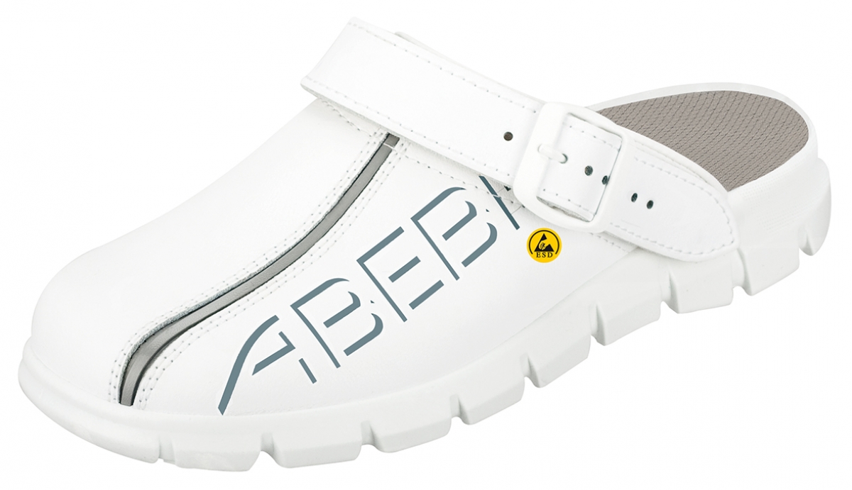 ABEBA-Footwear, Damen-und Herren-Arbeits-Berufs-Sicherheits-Clogs, Dynamic ESD gerecht 37310 wei