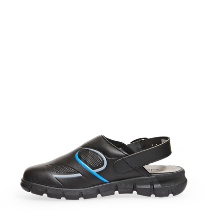 ABEBA-Footwear, Damen-und Herren-Arbeits-Berufs-Sicherheits-Clogs, Dynamic ESD gerecht 37331 schwarz/blau