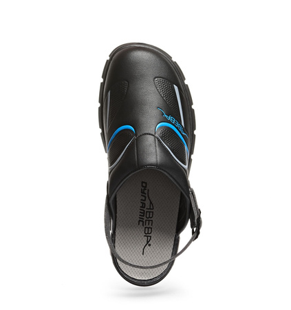 ABEBA-Footwear, Damen-und Herren-Arbeits-Berufs-Sicherheits-Clogs, Dynamic ESD gerecht 37331 schwarz/blau