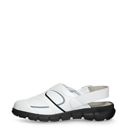 ABEBA-Footwear, Damen-und Herren-Arbeits-Berufs-Sicherheits-Clogs, Dynamic ESD gerecht 37335 weiß/schwarz