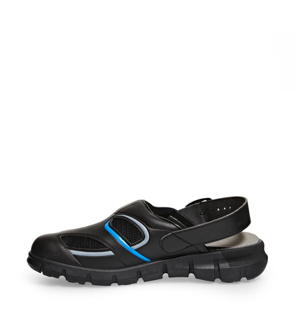 ABEBA-Footwear, Damen-und Herren-Arbeits-Berufs-Sicherheits-Clogs, Dynamic ESD gerecht 37341 schwarz/blau