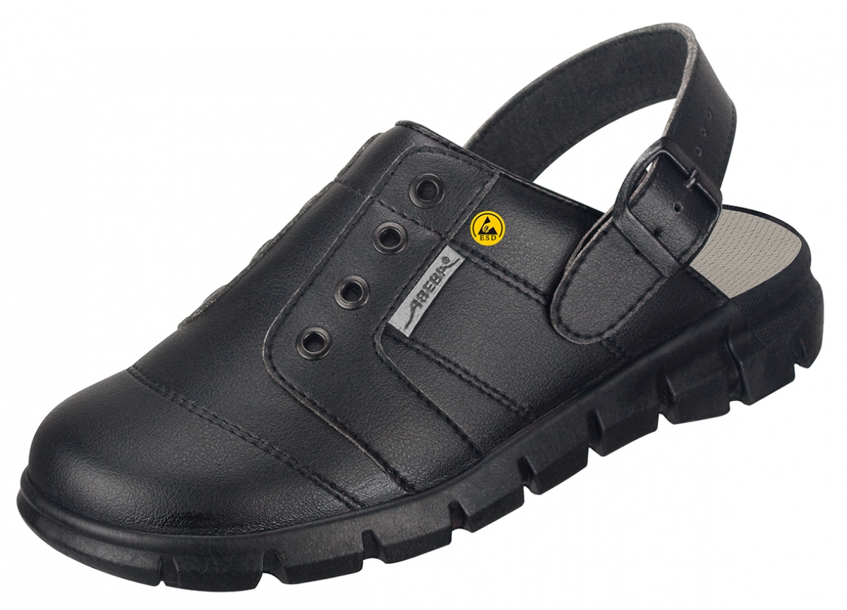 ABEBA-Footwear, Damen-und Herren-Arbeits-Berufs-Sicherheits-Clogs, Dynamic ESD gerecht 37361 schwarz