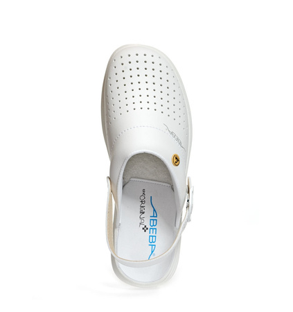 ABEBA-Footwear, OB-A-micro-Damen-Arbeits-Berufs-Sicherheits-Clogs, ESD, weiß