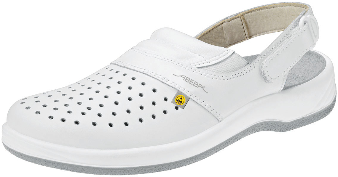 ABEBA-Footwear, Damen-und Herren-Arbeits-Berufs-Sicherheits-Clogs, Arrow 38602 weiß 48-51