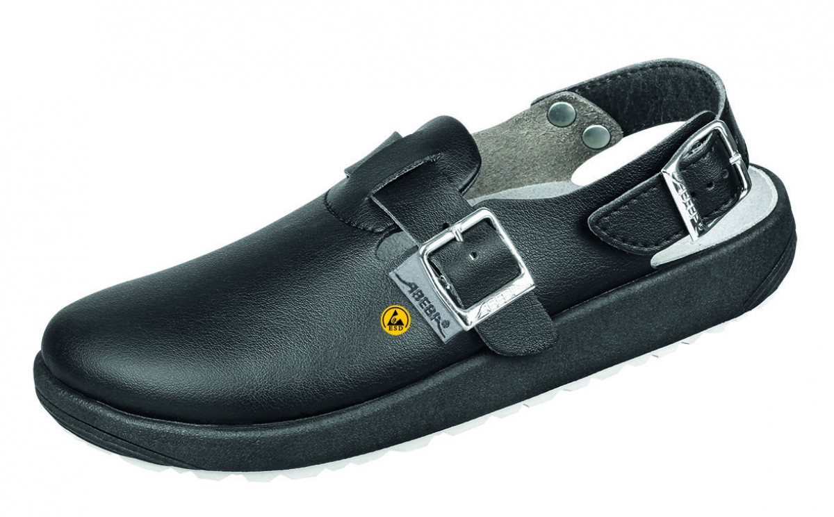 ABEBA-Footwear, OB-A-micro-Damen-und Herren-Arbeits-Berufs-Sicherheits-Clogs, ESD, schwarz