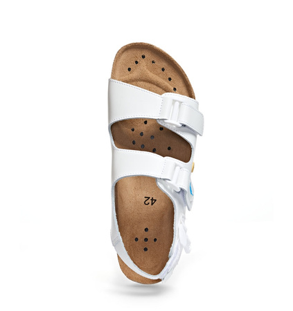 ABEBA-Footwear, Damen- und Herren-Arbeits-Berufs-Sicherheits-Sandalen, Sandaletten, Nature 4090 weiß