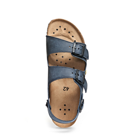 ABEBA-Footwear, Damen- und Herren-Arbeits-Berufs-Sicherheits-Sandalen, Sandaletten, Nature mit Korkfußbett 4096 ocean