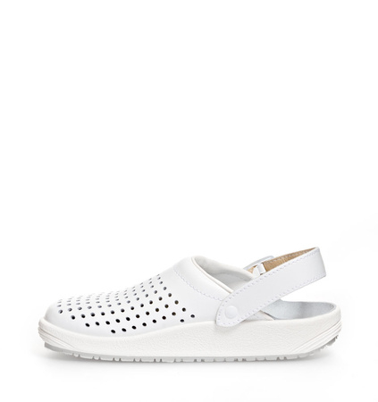 ABEBA-Footwear, Damen- und Herren-Arbeits-Berufs-Sicherheits-Clogs, Rubber 5300 weiß