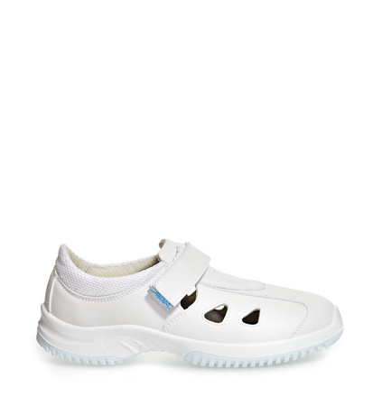 ABEBA-Footwear, O1-Uni6-Damen- und Herren-Arbeits-Berufs-Sicherheits-Sandale, weiß