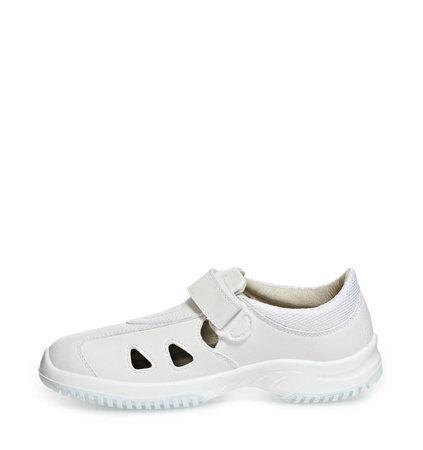 ABEBA-Footwear, O1-Uni6-Damen- und Herren-Arbeits-Berufs-Sicherheits-Sandale, weiß