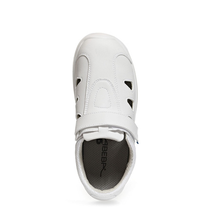 ABEBA-Footwear, O1-Uni6-Damen- und Herren-Arbeits-Berufs-Sicherheits-Sandale, weiß