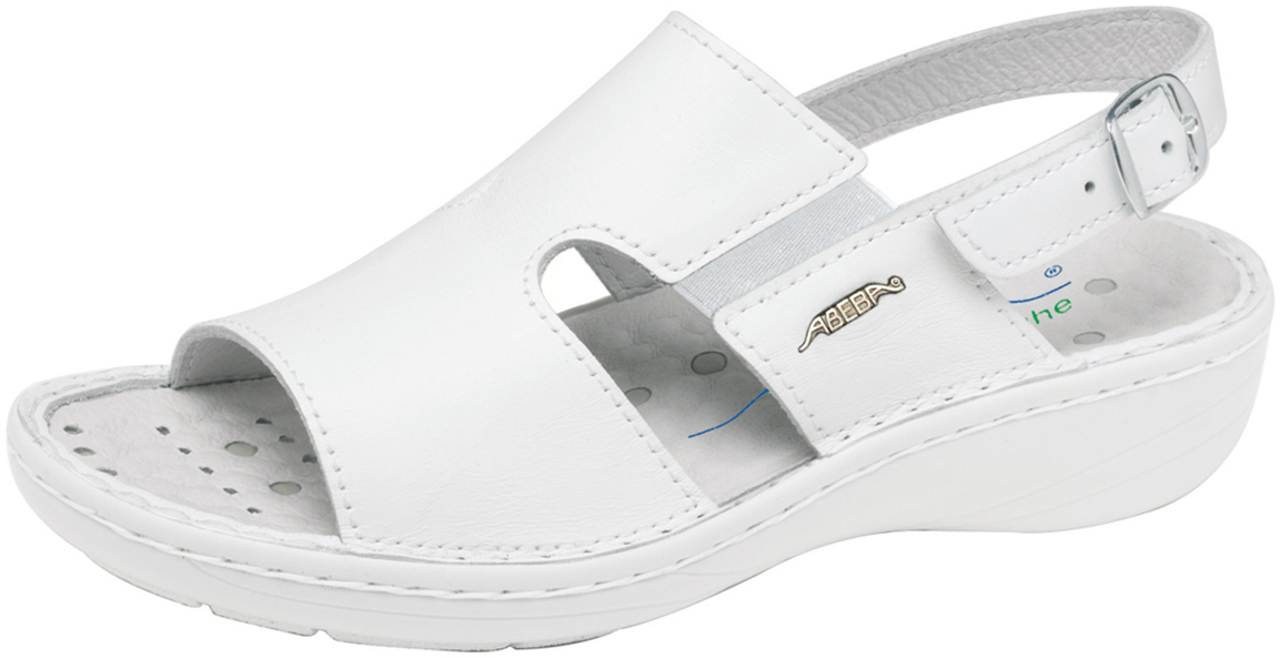 ABEBA-Footwear, Damen-Arbeits-Berufs-Sicherheits-Sandalen, Light Reflexor XXL-Weite 6874 wei