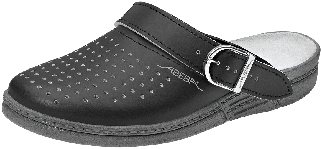 ABEBA-Footwear, OB-Damen- u. Herren-Arbeits-Berufs-Sicherheits-Clogs, schwarz