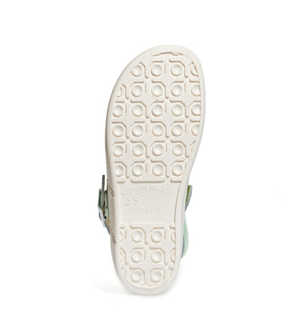 ABEBA-Footwear, Damen-Arbeits-Berufs-Sicherheits-Clogs, Original 7090 mint/weiß