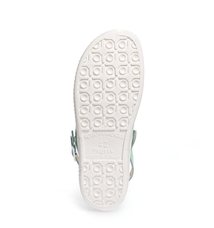 ABEBA-Footwear, Damen-Arbeits-Berufs-Sicherheits-Clogs, Original 7091 mint/weiß
