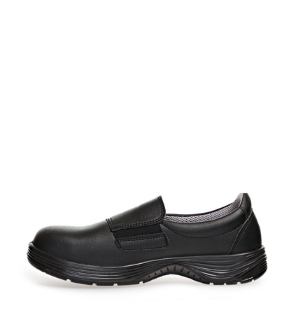 ABEBA-Footwear, X-LIGHT-S2-Damen- und Herren-Arbeits-Berufs-Sicherheits-Slipper, schwarz