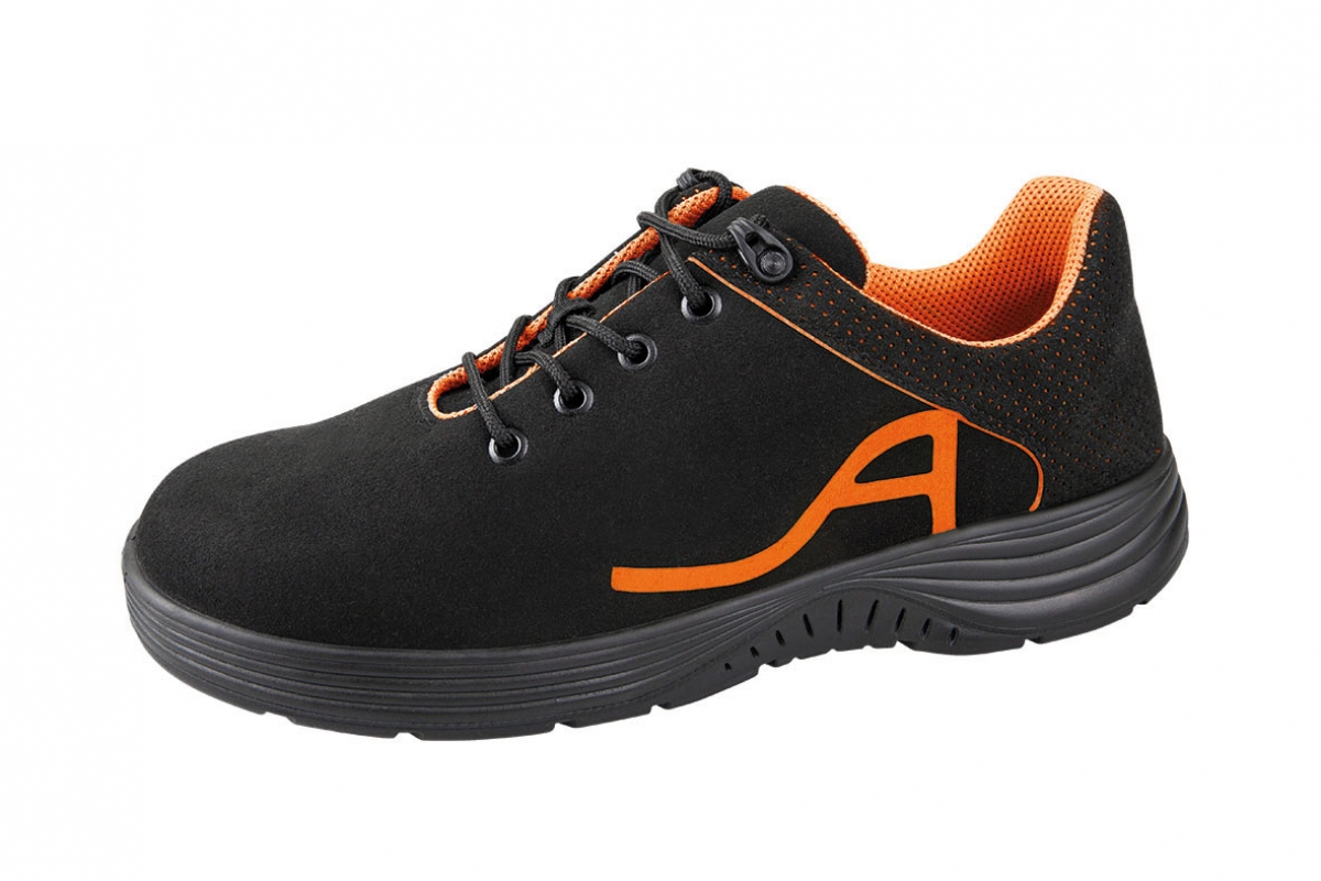 ABEBA-Footwear, X-LIGHT-S1-Damen- u. Herren-Arbeits-Berufs-Sicherheits-Schuhe, schwarz/orange