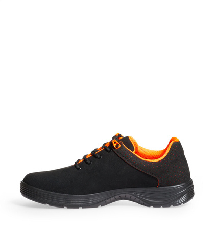 ABEBA-Footwear, X-LIGHT-O1-Damen- und Herren-Arbeits-Berufs-Sicherheits-Clogs, schwarz/neonorange
