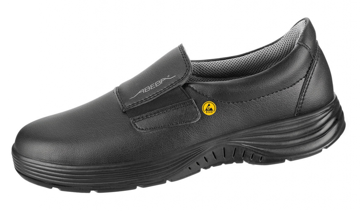ABEBA-Footwear, X-LIGHT-S2-Damen- und Herren-Arbeits-Berufs-Sicherheits-Slipper, ESD, schwarz