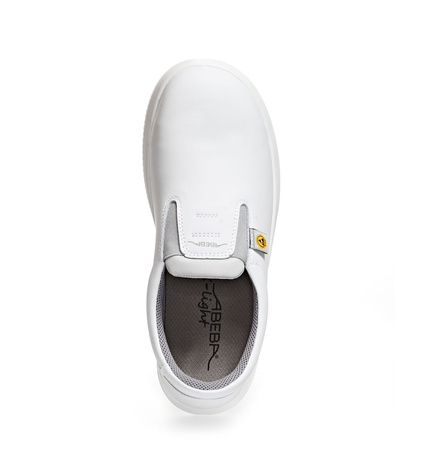 ABEBA-Footwear, X-LIGHT-S2-Damen- und Herren-Arbeits-Berufs-Sicherheits-Slipper, ESD, weiß