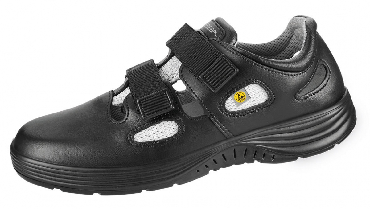 ABEBA-Footwear, X-LIGHT-S1-Damen- und Herren-Arbeits-Berufs-Sicherheits-Sandalen, ESD, schwarz