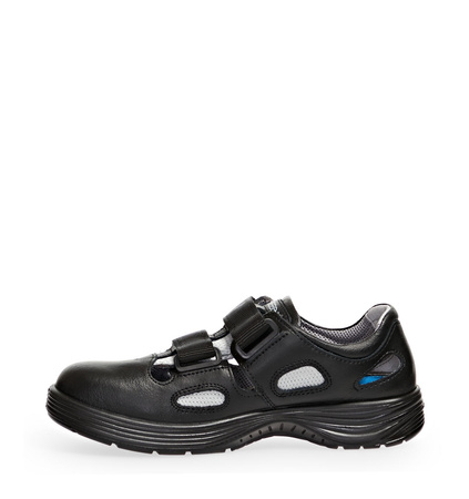 ABEBA-Footwear, X-LIGHT-S1-Damen- und Herren-Arbeits-Berufs-Sicherheits-Sandalen, ESD, schwarz