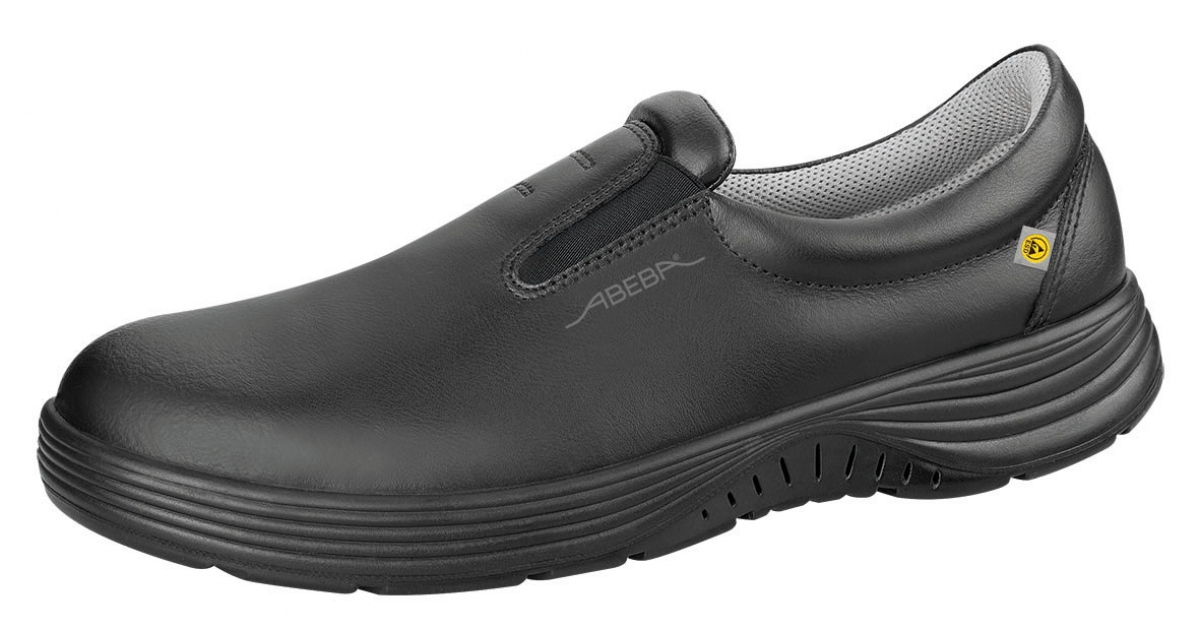 ABEBA-Footwear, X-LIGHT-S2-Damen- und Herren-Arbeits-Berufs-Sicherheits-Slipper, ESD, schwarz