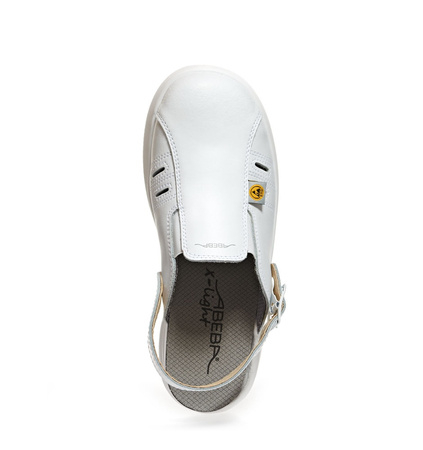 ABEBA-Footwear, X-LIGHT-SB-Damen- und Herren-Arbeits-Berufs-Sicherheits-Clogs, ESD, weiß