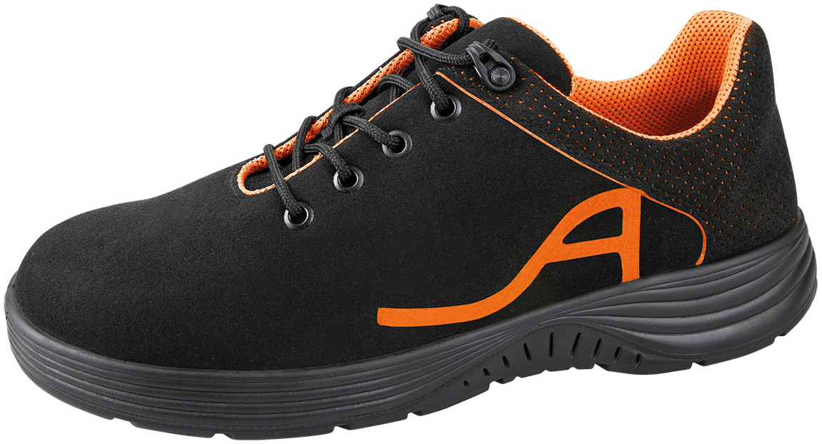 ABEBA-Footwear, X-LIGHT-S1-SRC-Damen- u. Herren-Arbeits-Berufs-Sicherheits-Schuhe, ESD, schwarz/neonorange