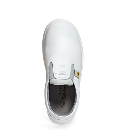 ABEBA-Footwear, X-LIGHT-O2-Damen- und Herren-Arbeits-Berufs-Sicherheits-Slipper, ESD, weiß