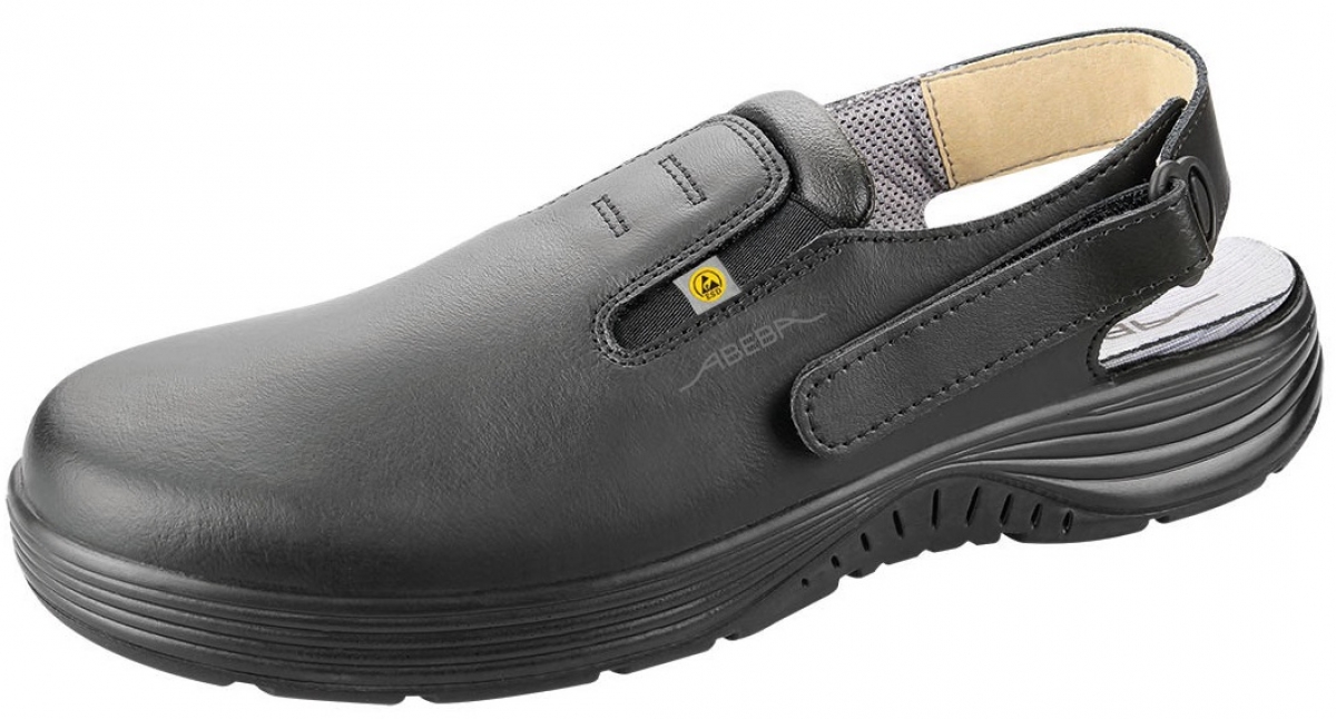 ABEBA-Footwear, X-LIGHT-OB-Damen- und Herren-Arbeits-Berufs-Sicherheits-Clogs, ESD, schwarz