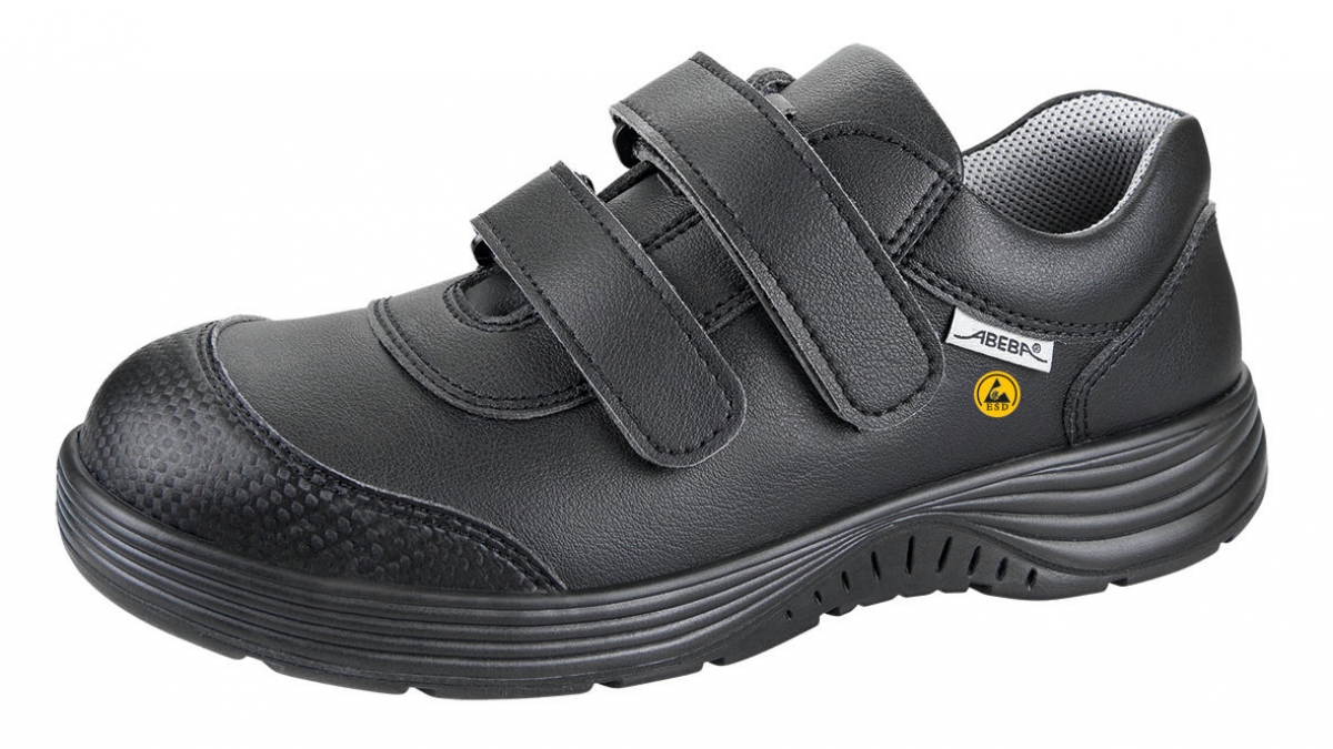 ABEBA-Footwear, X-LIGHT-O2-Damen-und Herrenklettschuhe, ESD, schwarz
