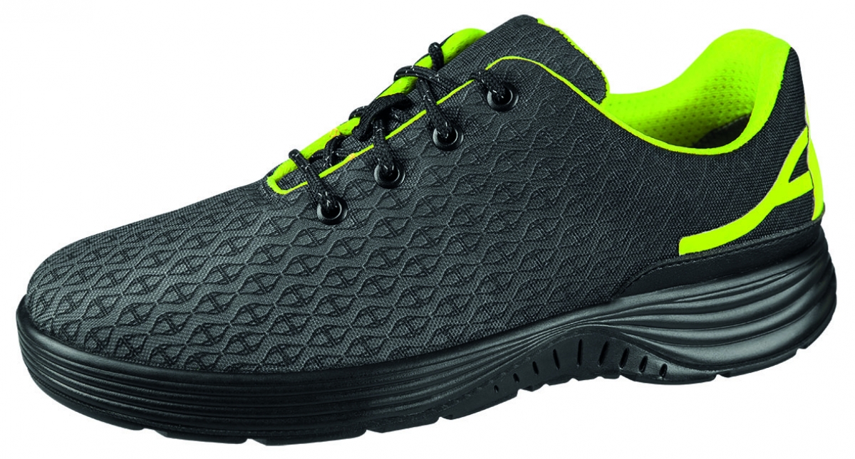 ABEBA-Footwear, X-LIGHT-S3-Damen- u. Herren-Arbeits-Berufs-Sicherheits-Schuhe, ESD, schwarz/neongelb