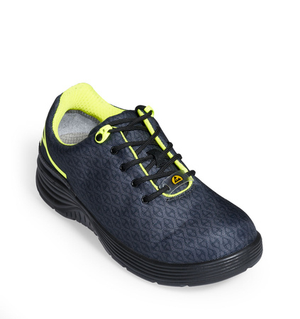 ABEBA-Footwear, X-LIGHT-S3-Damen- u. Herren-Arbeits-Berufs-Sicherheits-Schuhe, ESD, schwarz/neongelb