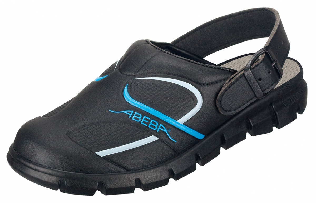 ABEBA-Footwear, Damen- und Herren-Arbeits-Berufs-Sicherheits-Slipper, Dynmic 7331 schwarz/blau