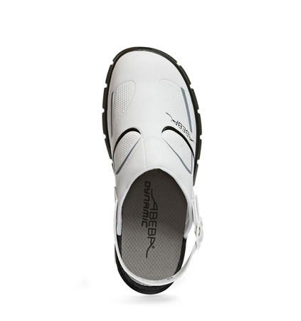 ABEBA-Footwear, Damen- und Herren-Arbeits-Berufs-Sicherheits-Slipper, Dynmic 7335 weiß/schwarz
