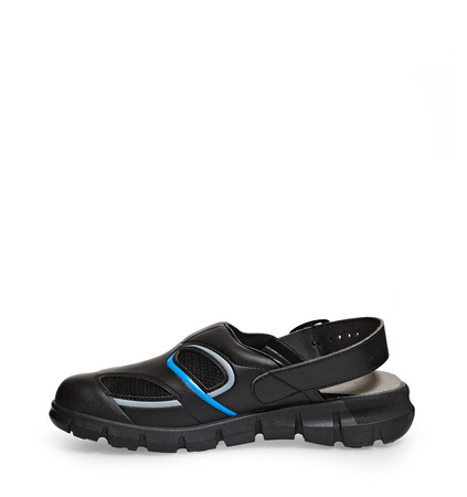 ABEBA-Footwear, Damen- und Herren-Arbeits-Berufs-Sicherheits-Slipper, Dynmic 7341 schwarz/blau