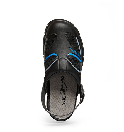 ABEBA-Footwear, Damen- und Herren-Arbeits-Berufs-Sicherheits-Slipper, Dynmic 7341 schwarz/blau