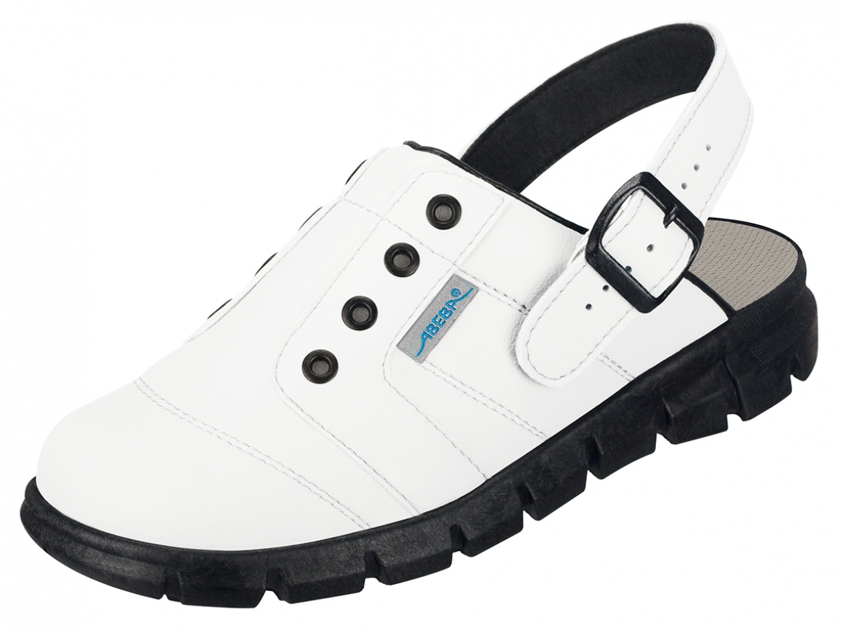 ABEBA-Footwear, Dynamic-OB-A-micro-Damen- und Herren-Arbeits-Berufs-Sicherheits-Clogs, wei/schwarz