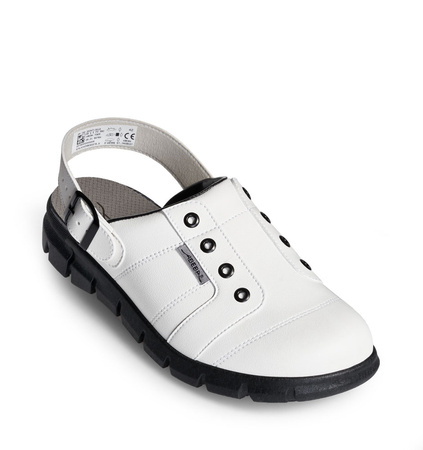 ABEBA-Footwear, Dynamic-OB-A-micro-Damen- und Herren-Arbeits-Berufs-Sicherheits-Clogs, weiß/schwarz