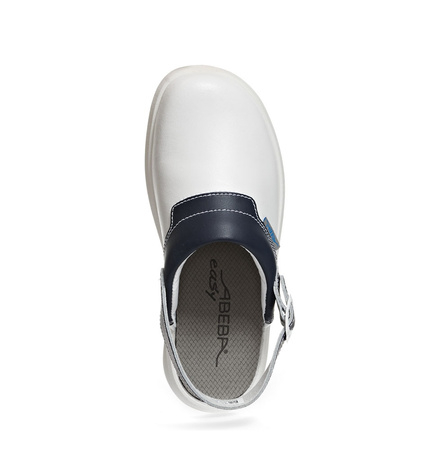 ABEBA-Footwear, Damen- und Herren-Arbeits-Berufs-Clogs, Easy 7622 weiß/blau