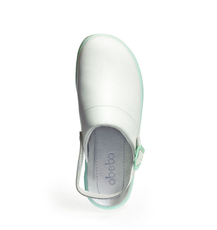 ABEBA-Active Clog weiß mit Schnalle