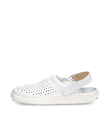ABEBA-Footwear, OB-Damen- u. Herren-Arbeits-Berufs-Sicherheits-Clogs, weiß