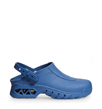 ABEBA-Footwear, Autoklavierbare Clogs, Damen- u. Herren-Arbeits-Berufs-Sicherheits-Clogs, Fersenriemen 9610, blau