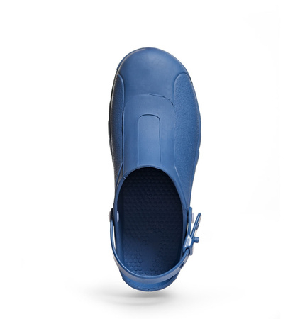 ABEBA-Footwear, Autoklavierbare Clogs, Damen- u. Herren-Arbeits-Berufs-Sicherheits-Clogs, Fersenriemen 9610, blau