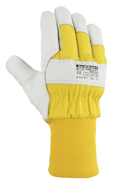 BIG-TEXXOR-Workwear, Rindvollleder-Winterbau, Leder-Arbeits-Handschuhe, Himalaya II, VE = 12 Paar