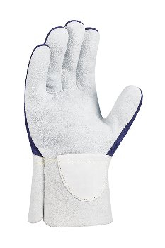 teXXor® Spaltleder-Aramid Handschuhe CUT F, blau/natur