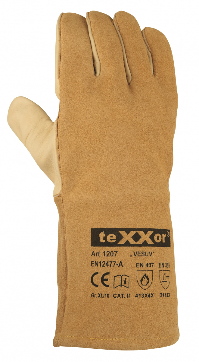 BIG-TEXXOR-Rindvoll-/Spaltleder-Arbeitshandschuhe, Vesuv, beige