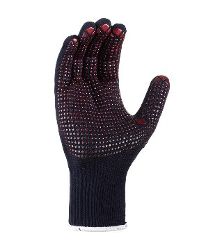 BIG-TEXXOR-Baumwoll-/Nylon-Feinstrick-Arbeitshandschuhe, blau, rote Noppen